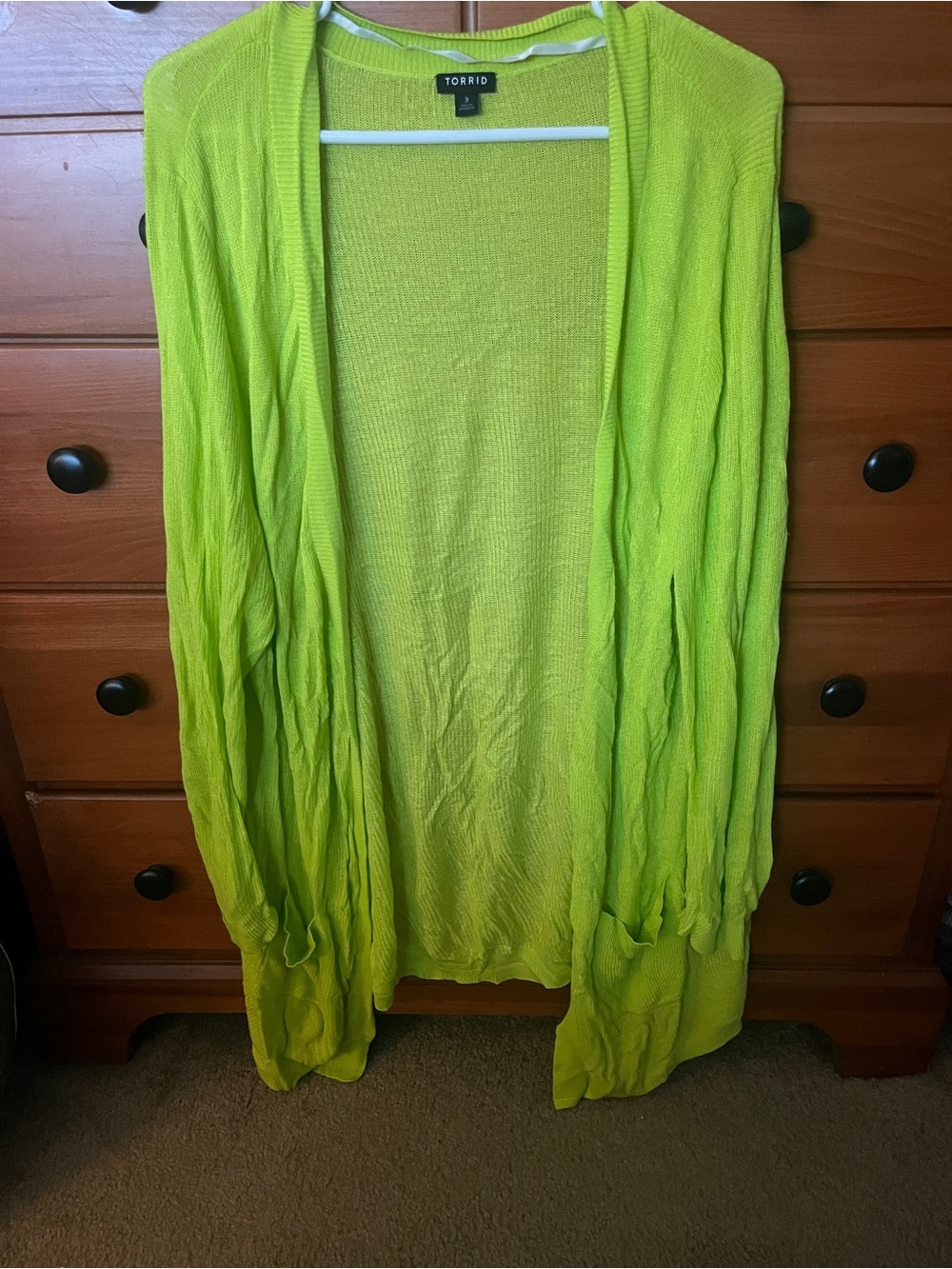 torrid Neon Lime Open-Front Cardigan